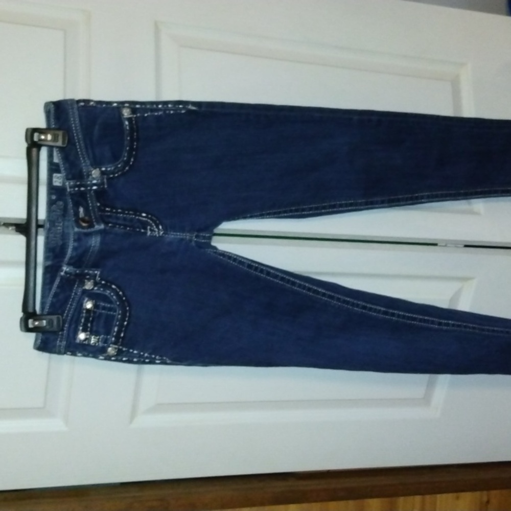 Women's Miss Me dark wash skinny jeans SZ 28 NWOT